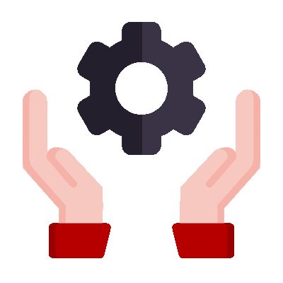 Man hand with the tool setting