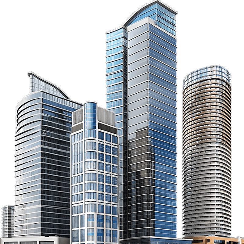 High end buildings