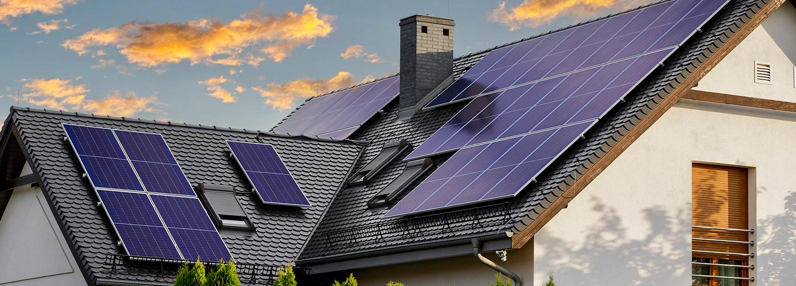 Roof mounted solar panel