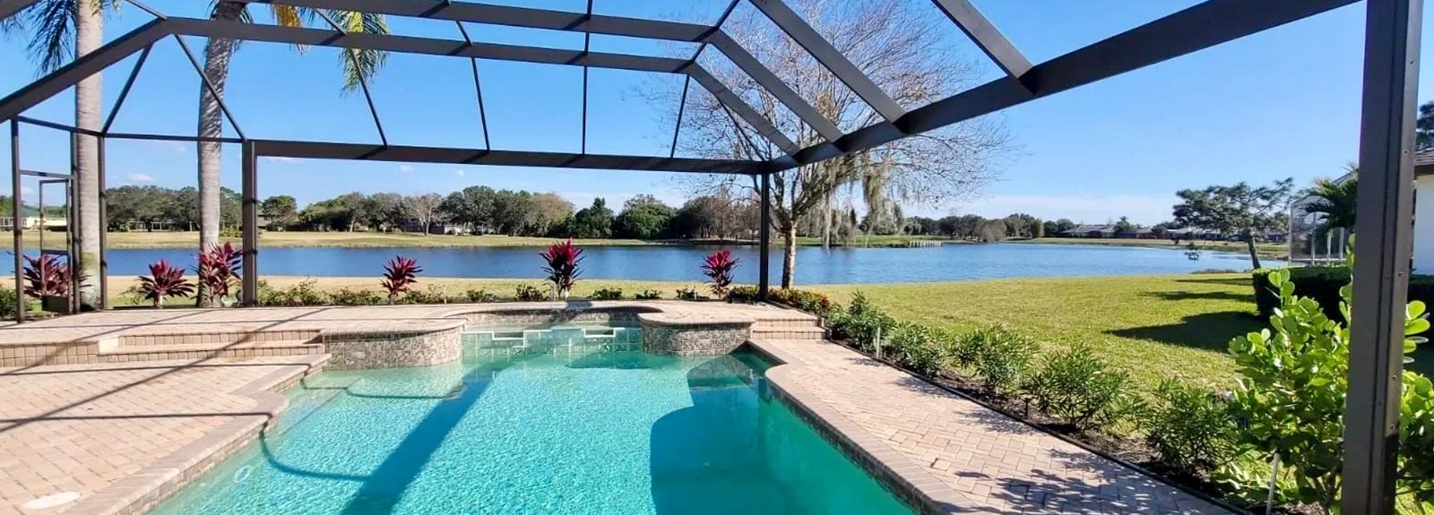 Outside pool area