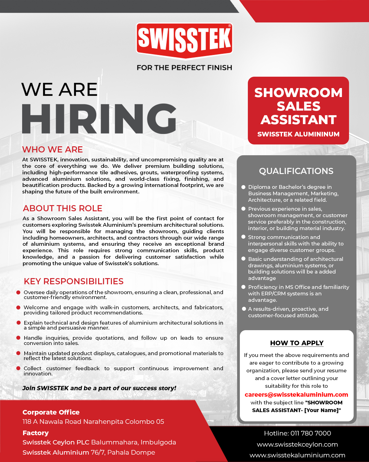 Showroom Sales Assistant