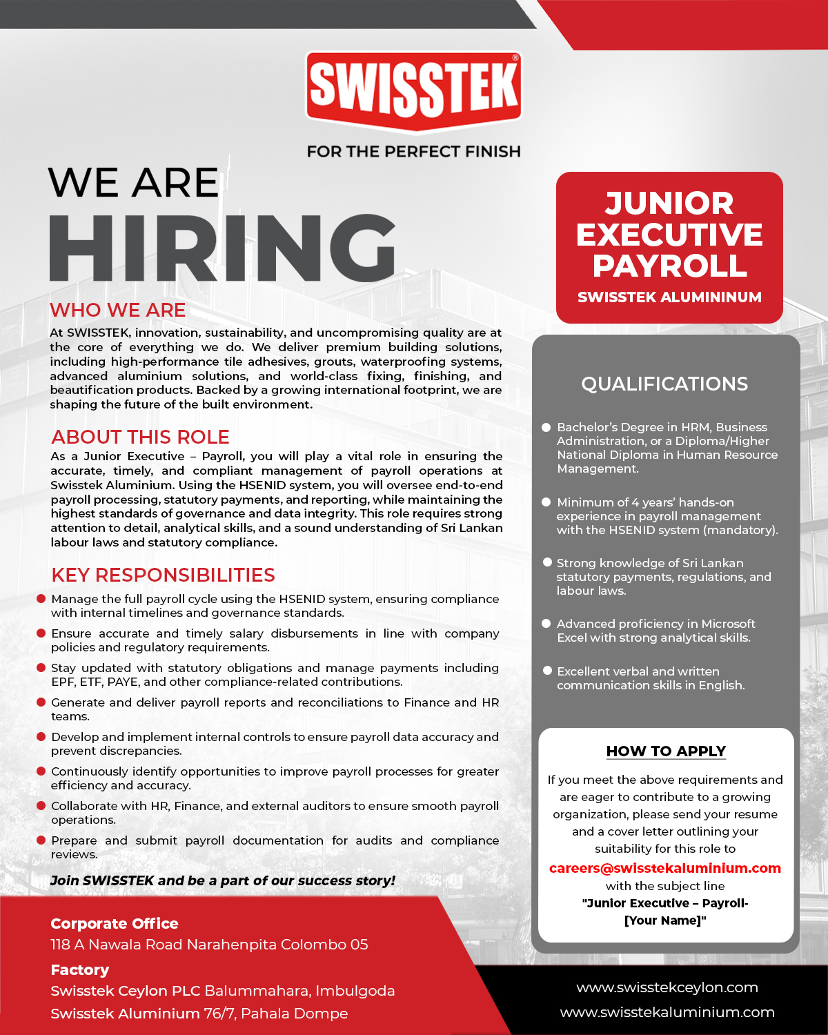 Junior Executive Payroll